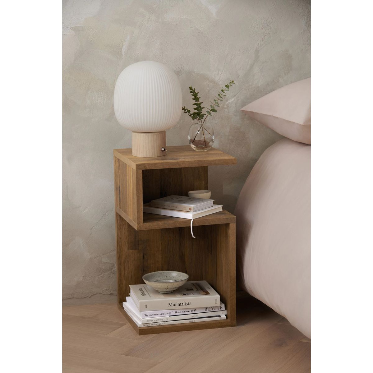 TU MESITA - Veladores Mesas de Noche Carter color Marrón TU MESITA