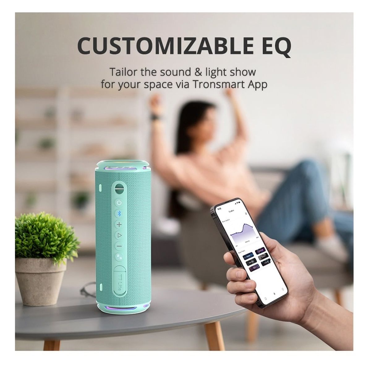 TRONSMART - Parlante Tronsmart T7 Lite Turquesa Bluetooth resistente al agua