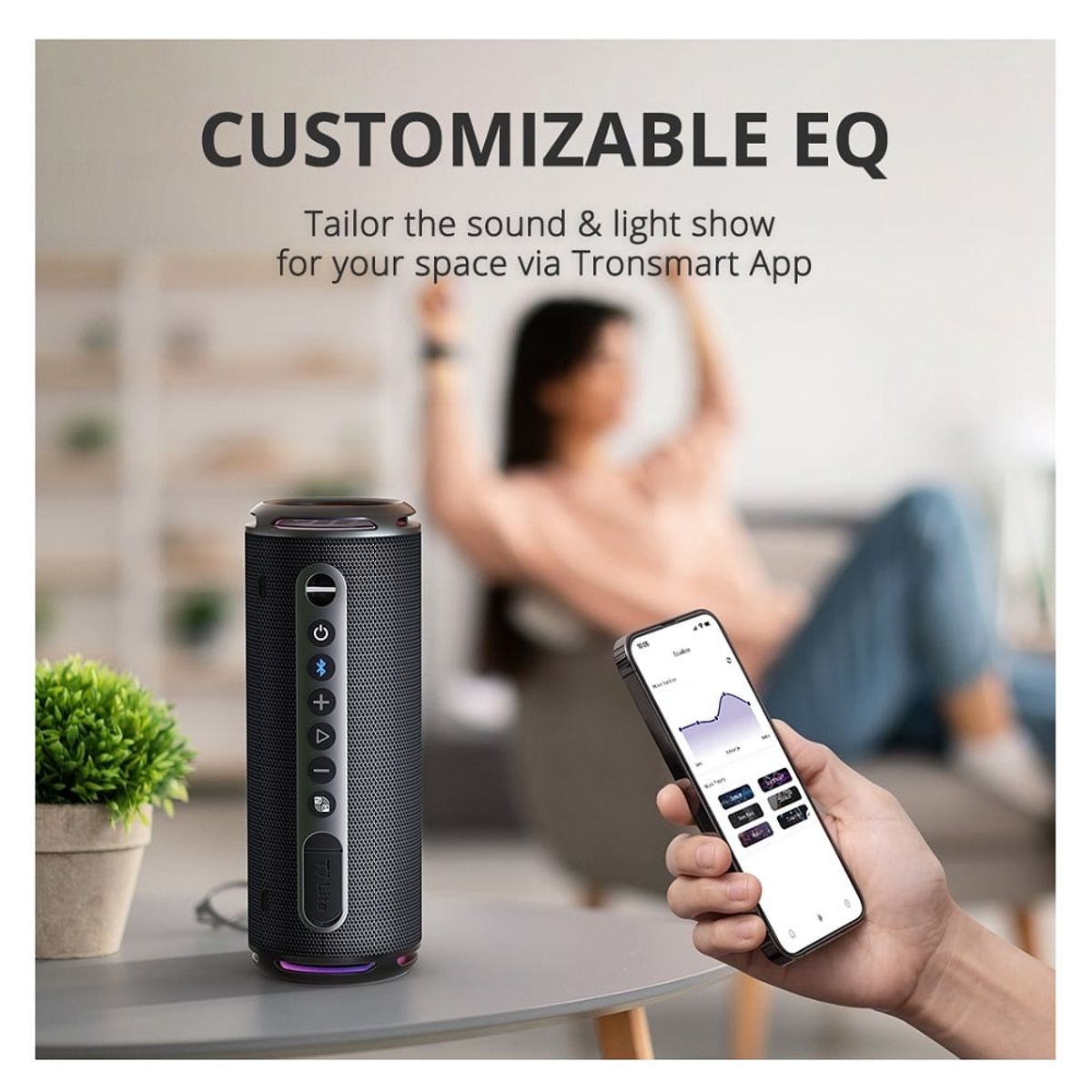 TRONSMART - Parlante Tronsmart T7 Lite Negro Bluetooth resistente al agua