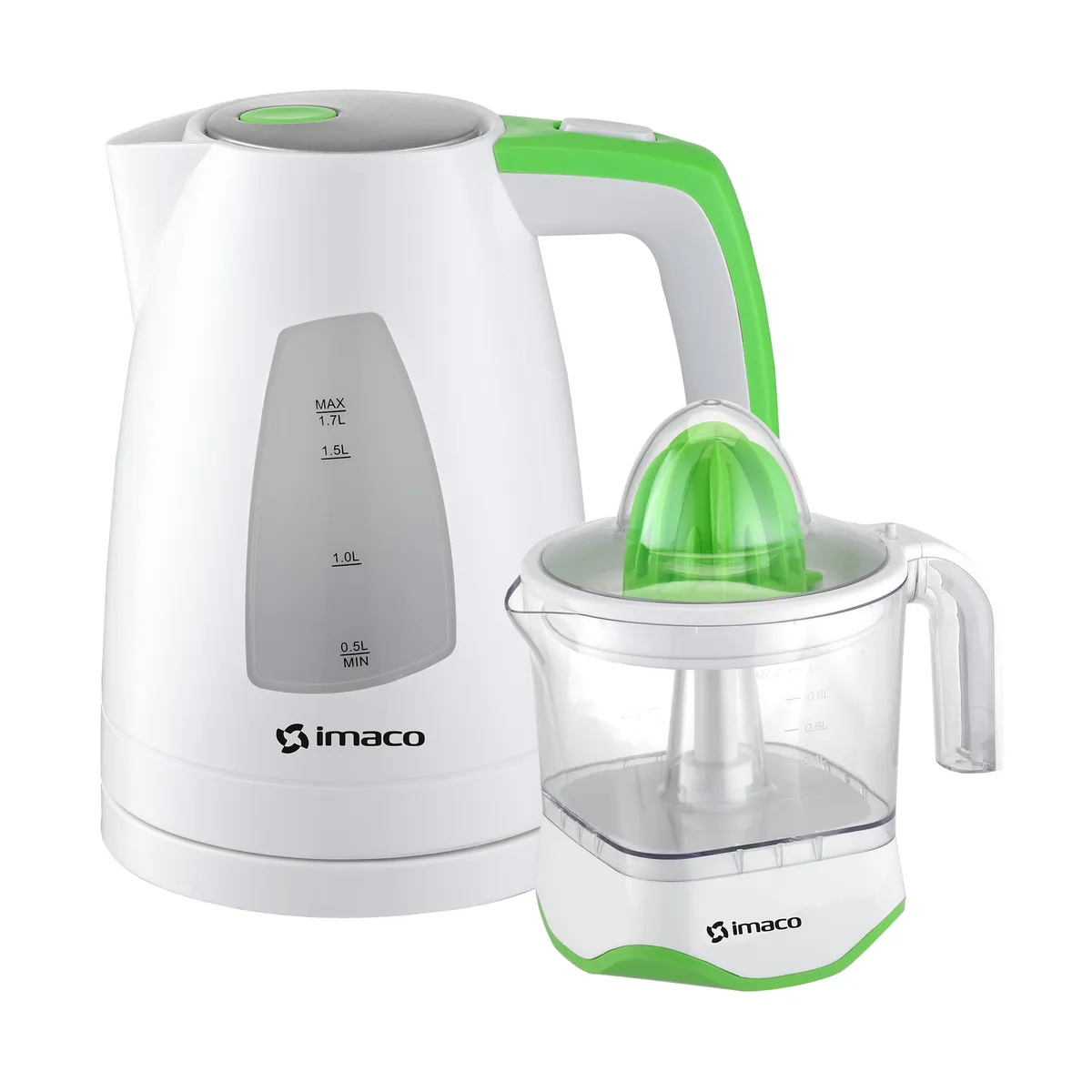 IMACO - Combo hervidor eléctrico 1.7lts  + exprimidor de citricos 1lt imaco