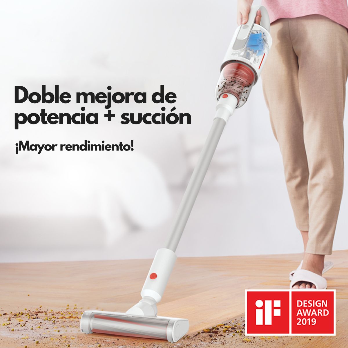 DEERMA - Aspiradora Inalámbrica Vertical y de Mano VC20PLUS