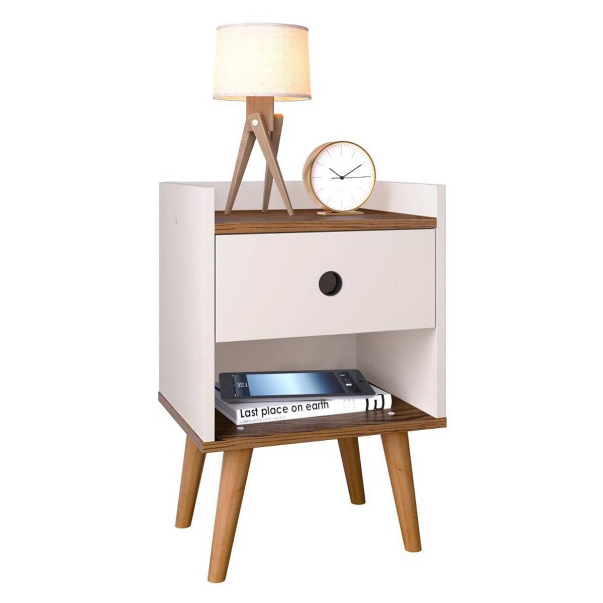 TU MESITA - Velador Vintage Thalía 1 Cajón