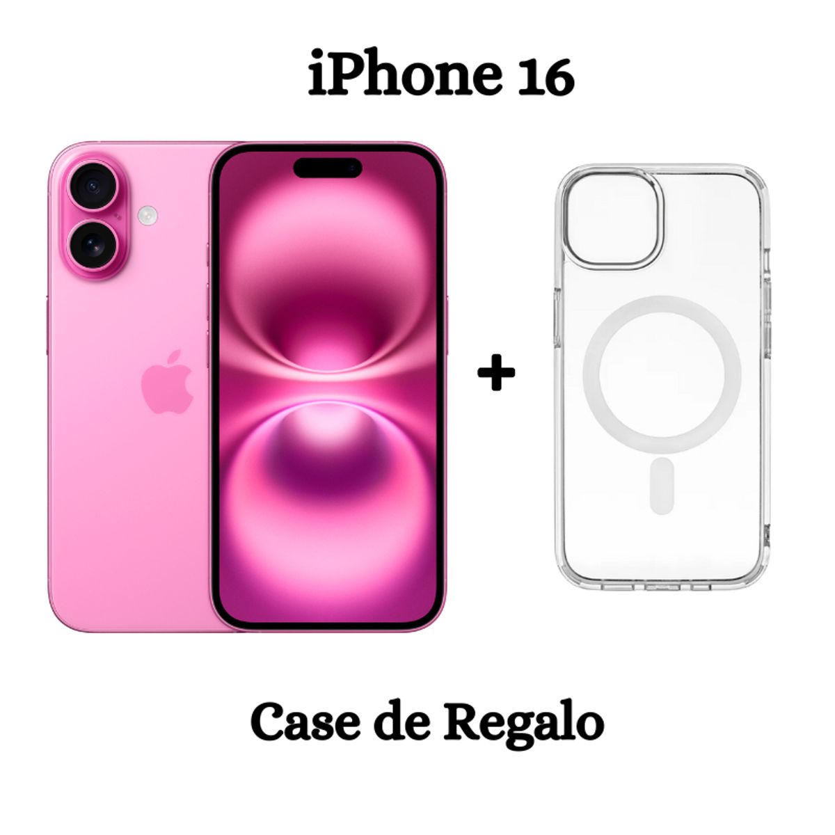 APPLE - iPhone 16 Chip 128Gb - Rosa + Case de Regalo