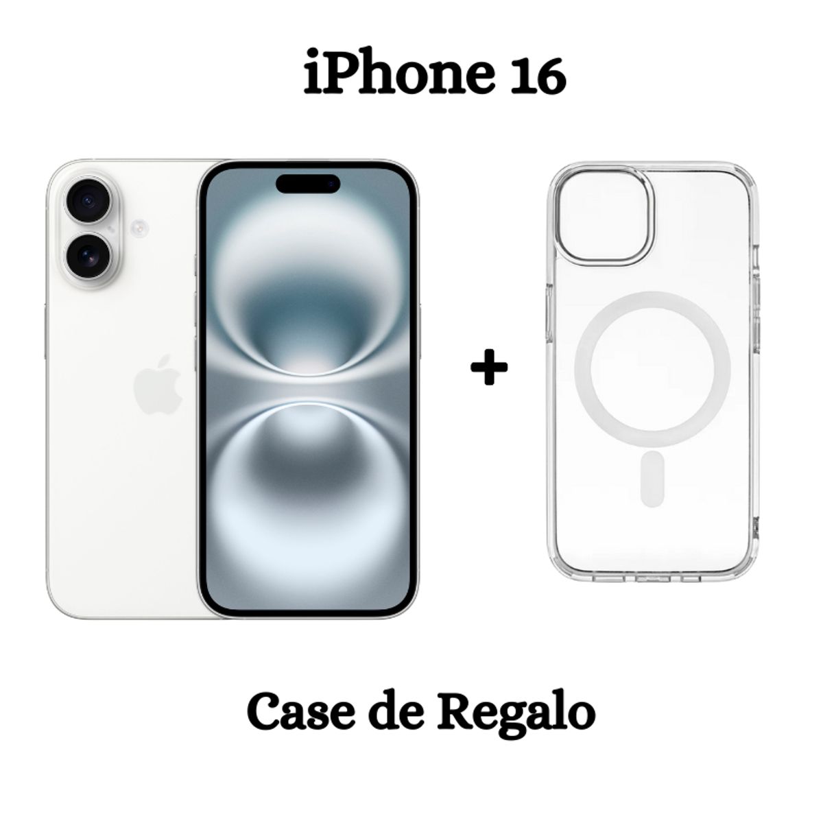 APPLE - iPhone 16 Chip 128Gb - Blanco + Case de Regalo