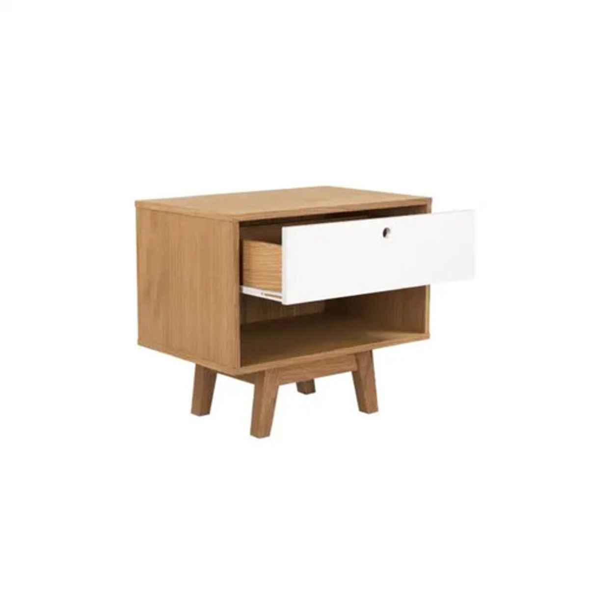 TU MESITA - Velador Práctico 1 cajón Ariosto color DunaBlanco TU MESITA