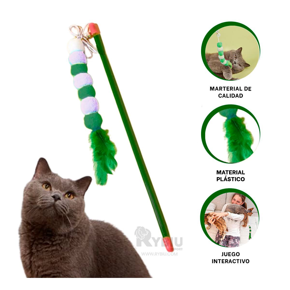 RYBIU IMPORT - Baston para Animales en Tono Verde Y+Ligas de Regalo