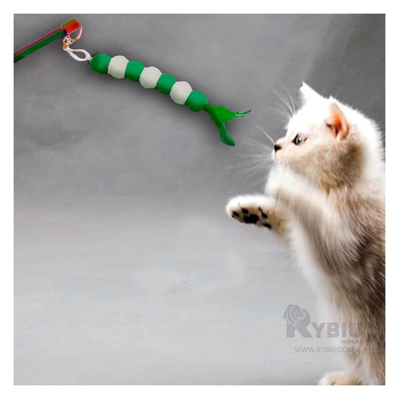 GENERICO - Palo de Diversion para Gatitos en Color Verde Y+MiniAgenda