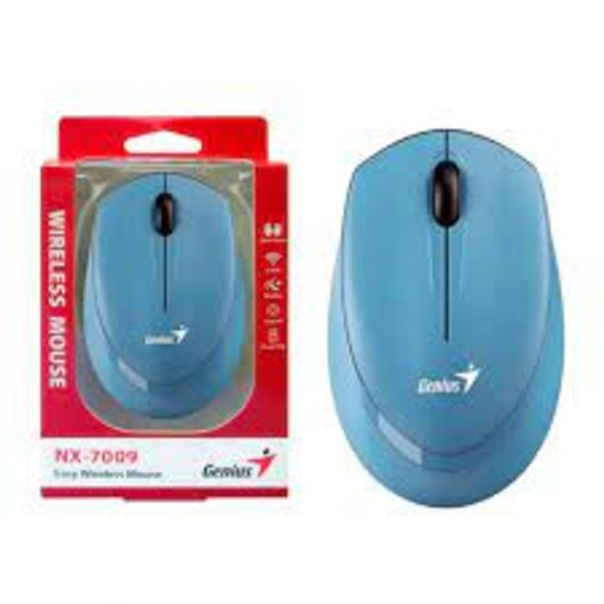 GENIUS - MOUSE GENIUS NX-7009 31030030401 WIRELESS ERGONOMICO BLUE-GREY