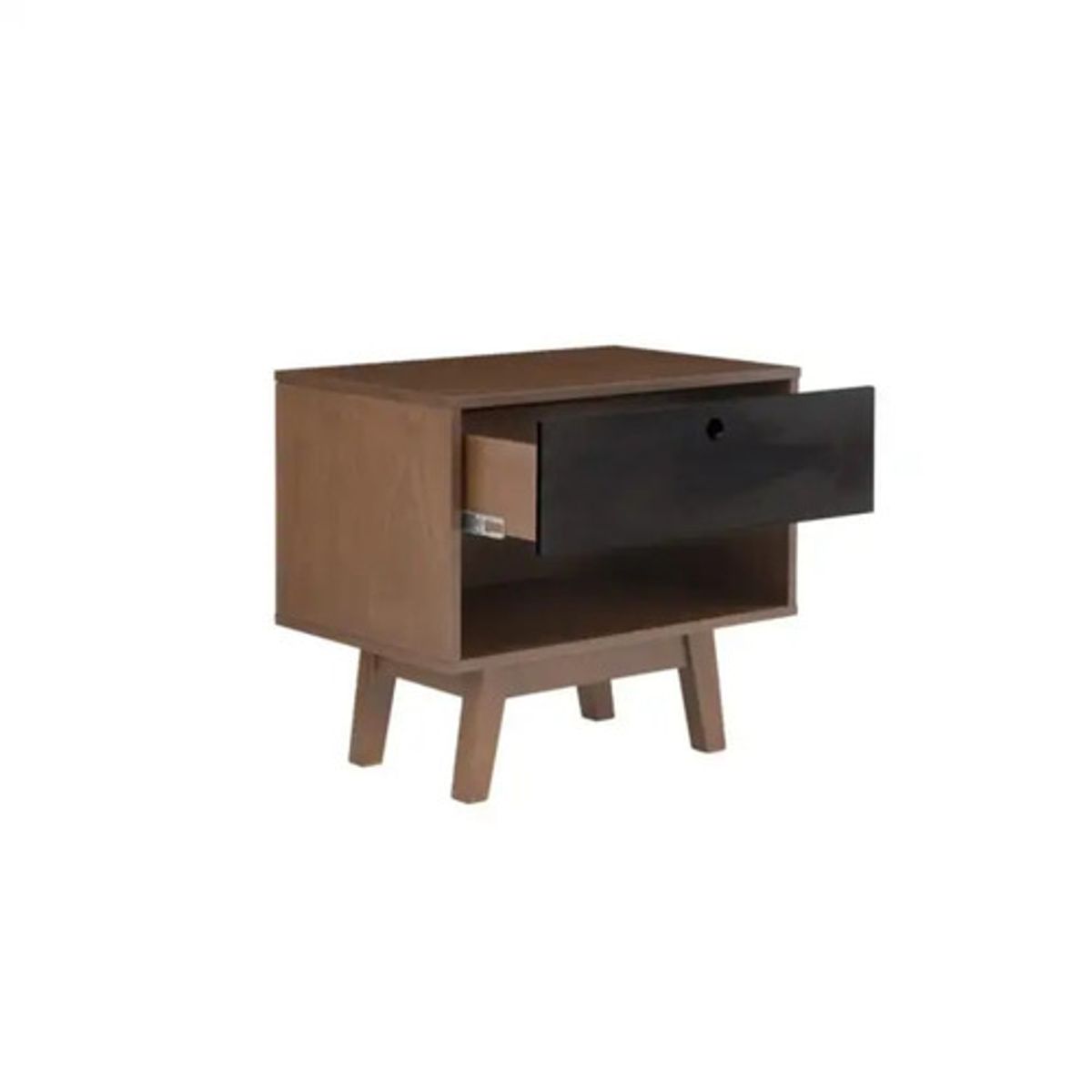 TU MESITA - Velador Práctico 1 cajón Ariosto color MarronNegro TU MESITA