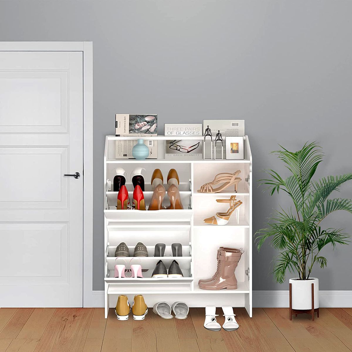 GENERICO - Zapatera Sistema abanico Mikela Blanco Amore Home