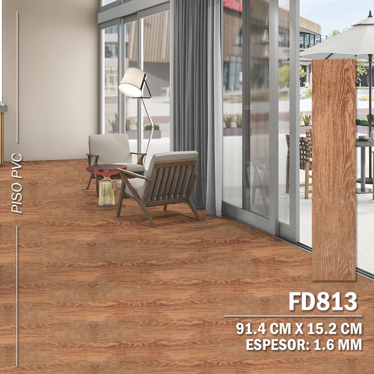 DECOKASA - Piso Vinilico PVC Autoadhesivo 3D 5m2 - FD813