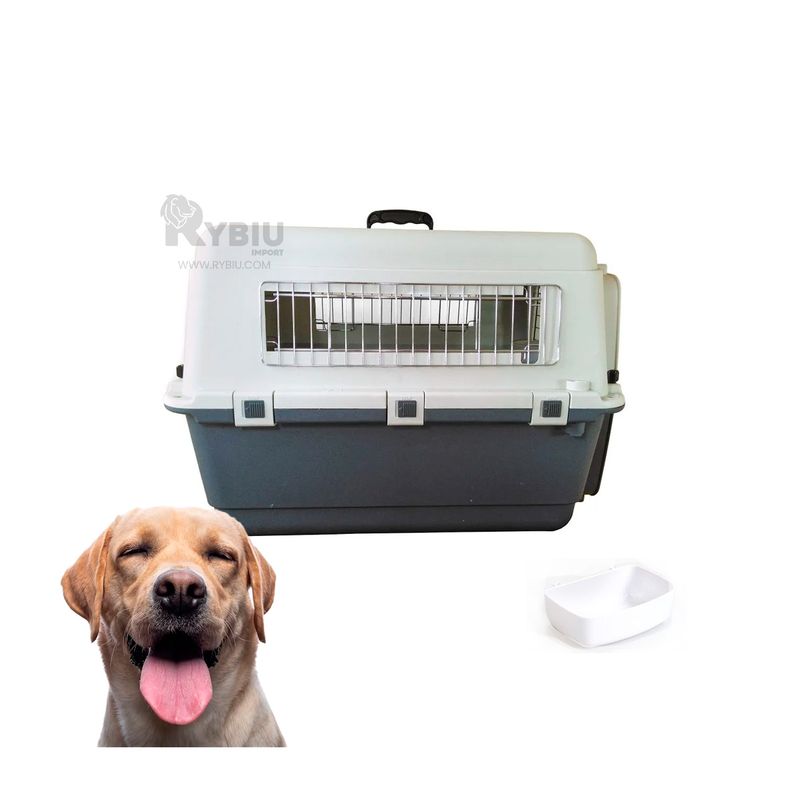 GENERICO - Contenedor para Viaje de Mascota L70 Plomo Oscuro Y+Agendita