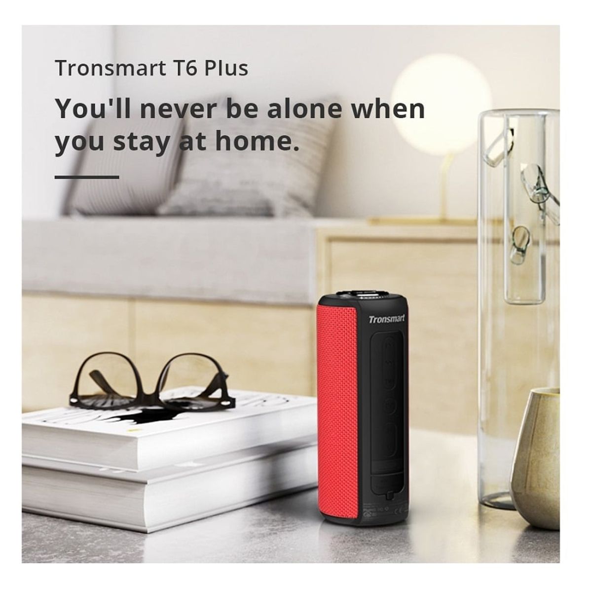 TRONSMART - Parlante Tronsmart T6 Plus Rojo Bluetooth resistente al agua
