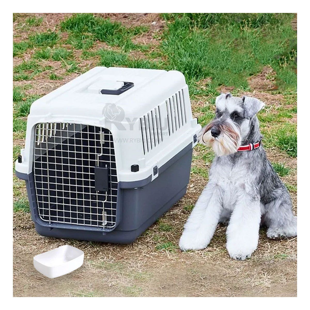 GENERICO - Transportador L50 de Animales Seguro y Comodo Plomo Oscuro