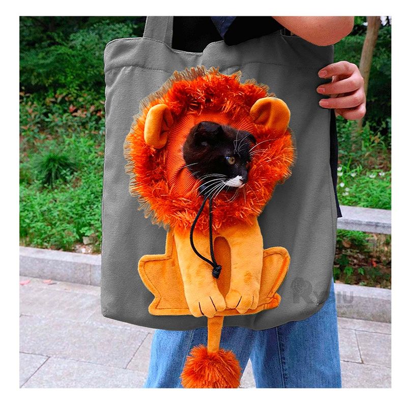 GENERICO - Bolso Lavable de Paseo de Mascota Plomo Y+Regalo Stickers