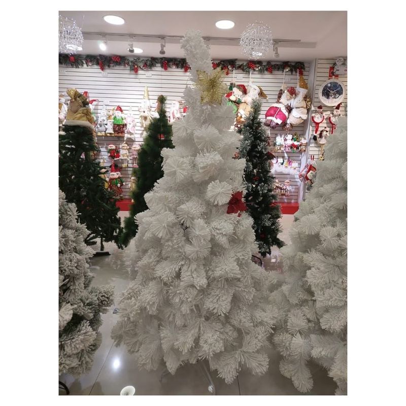 GENERICO - Árbol de Navidad blanco nevado  (1.80m)