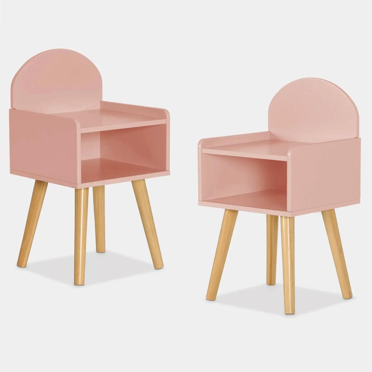 GENERICO - Velador Infantil Qiana Rosado x2und Amore Home