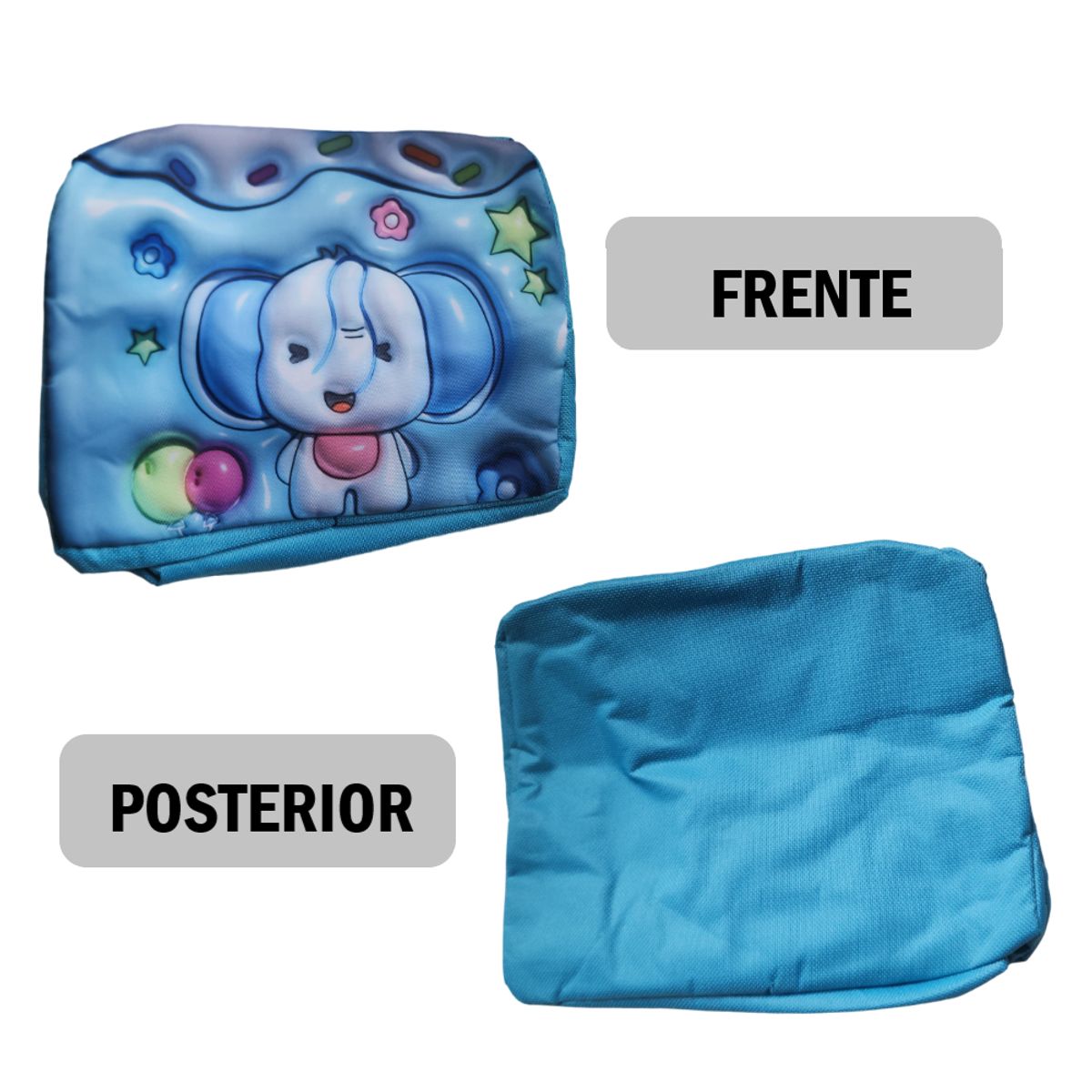 GENERICO - Lonchera Bolso Para alimentos con diseño Kawaii - Celeste