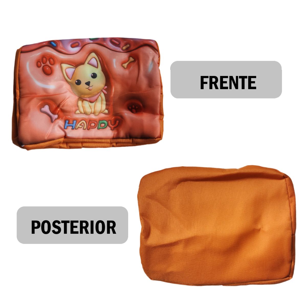 GENERICO - Lonchera Bolso Para alimentos con diseño Kawaii - Naranja