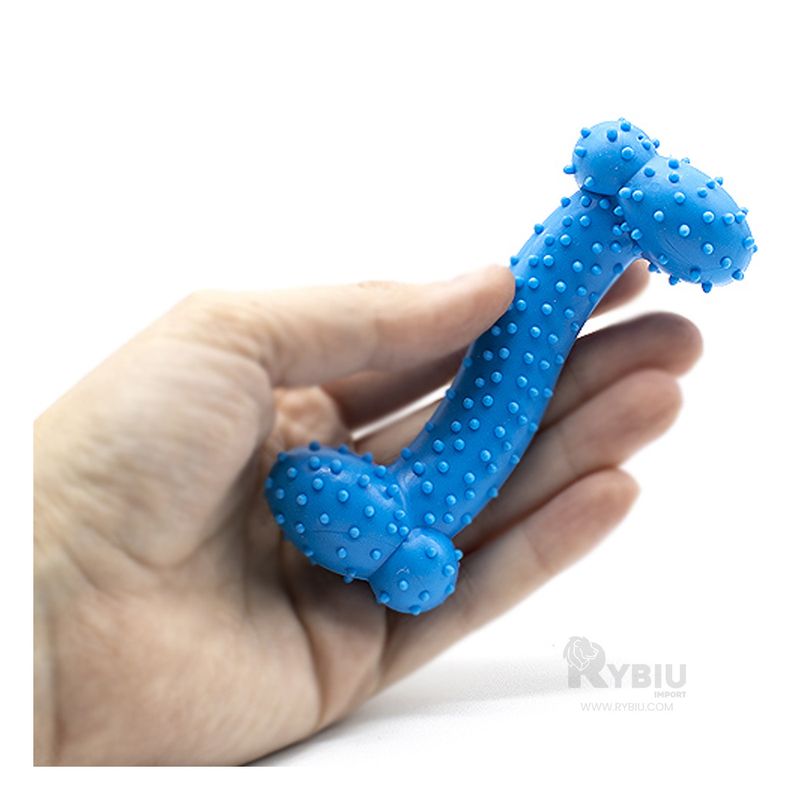 GENERICO - Juguete Flexible en Forma de Hueso Tono Celeste
