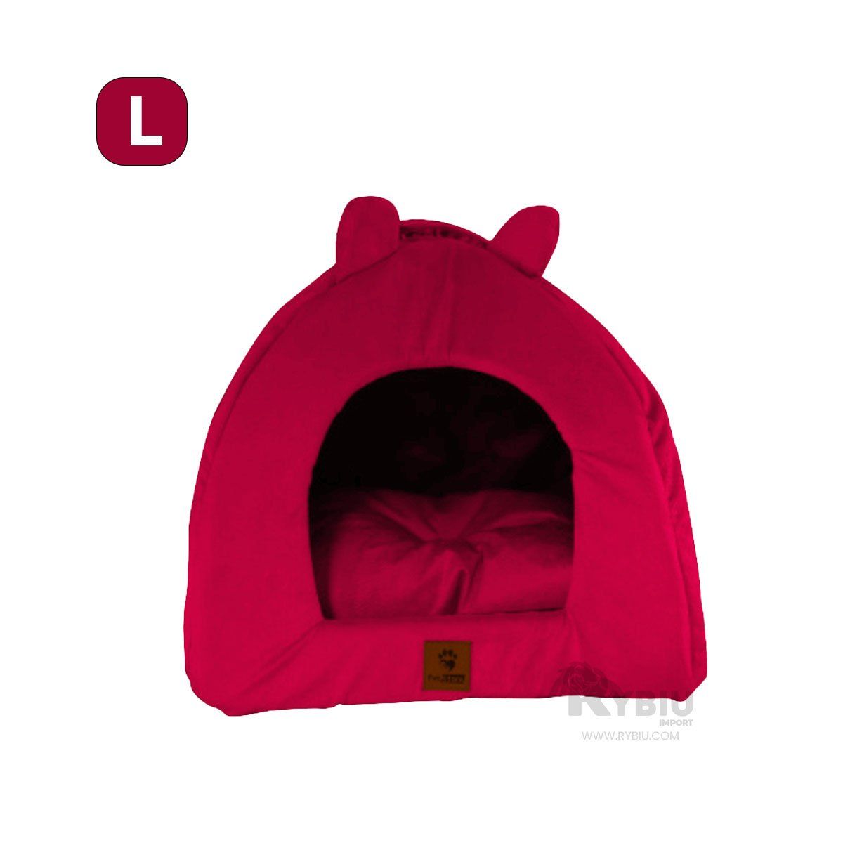 GENERICO - Iglu para Mascota de Rojo Talla L Y+Banderitas Adhesivas