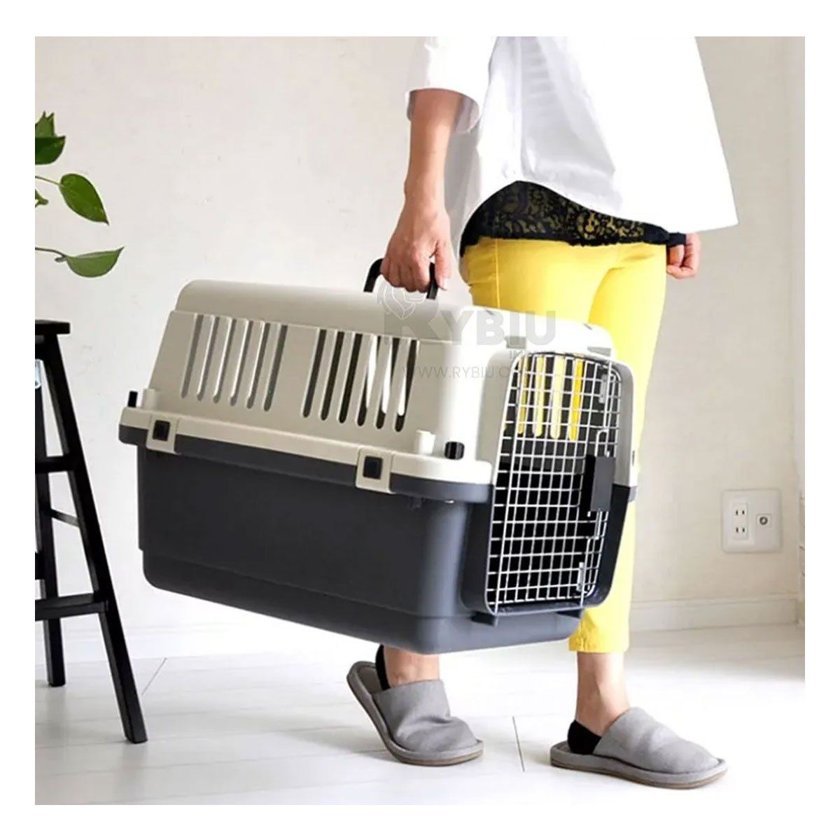 RYBIU IMPORT - Transportador Versatil Pet L50 en Plomo Oscuro Y+Agendita