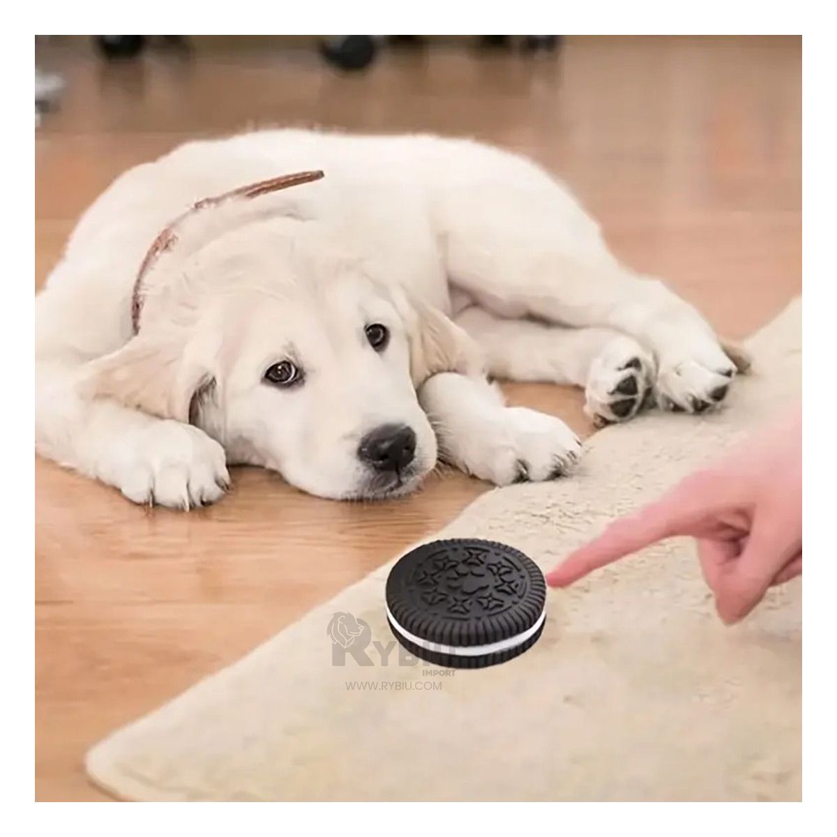 RYBIU IMPORT - Juguete de Goma en Forma de Galleta Oreo Color Negro