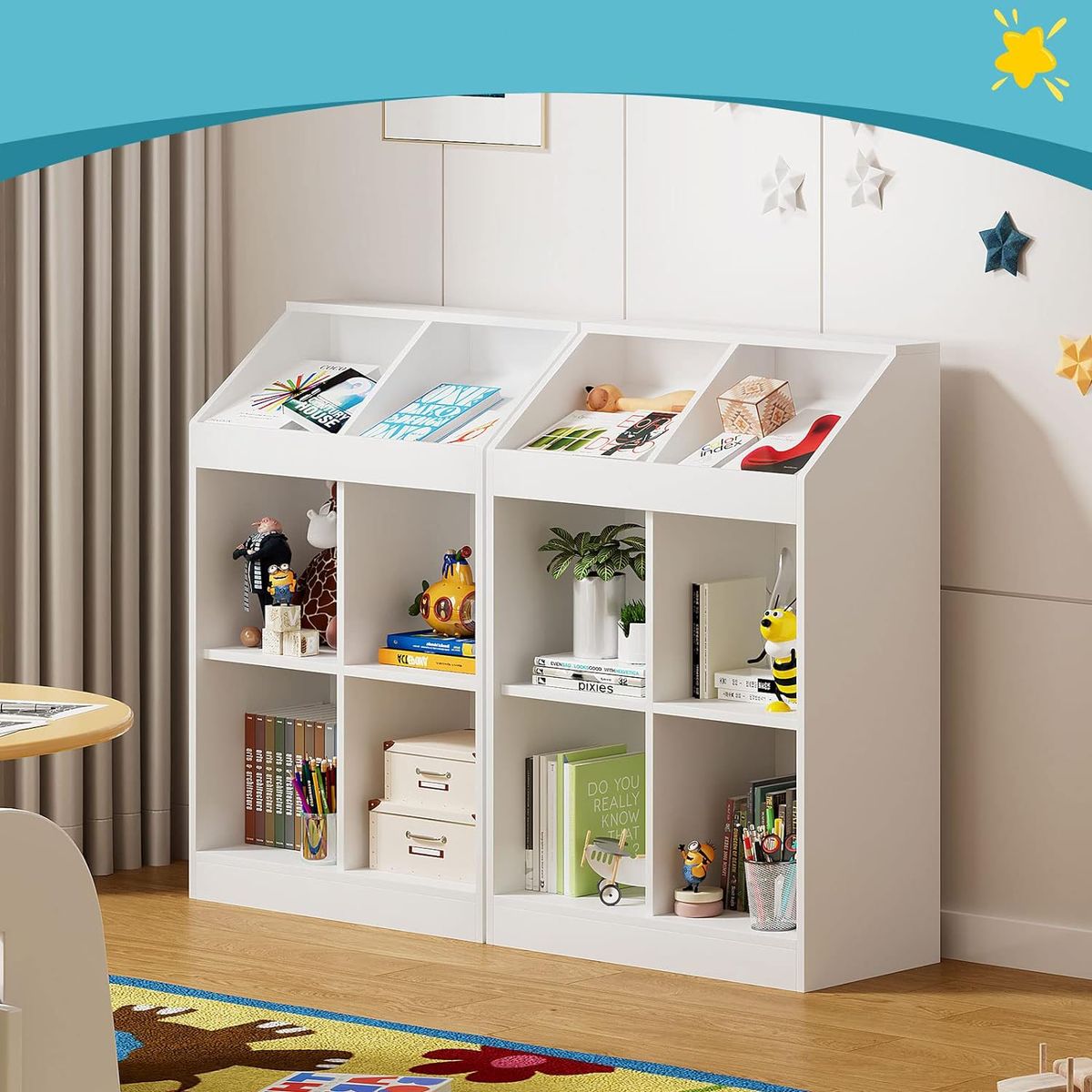 GENERICO - Estante Multiusos Juguetero Quyen Blanco Amore Home