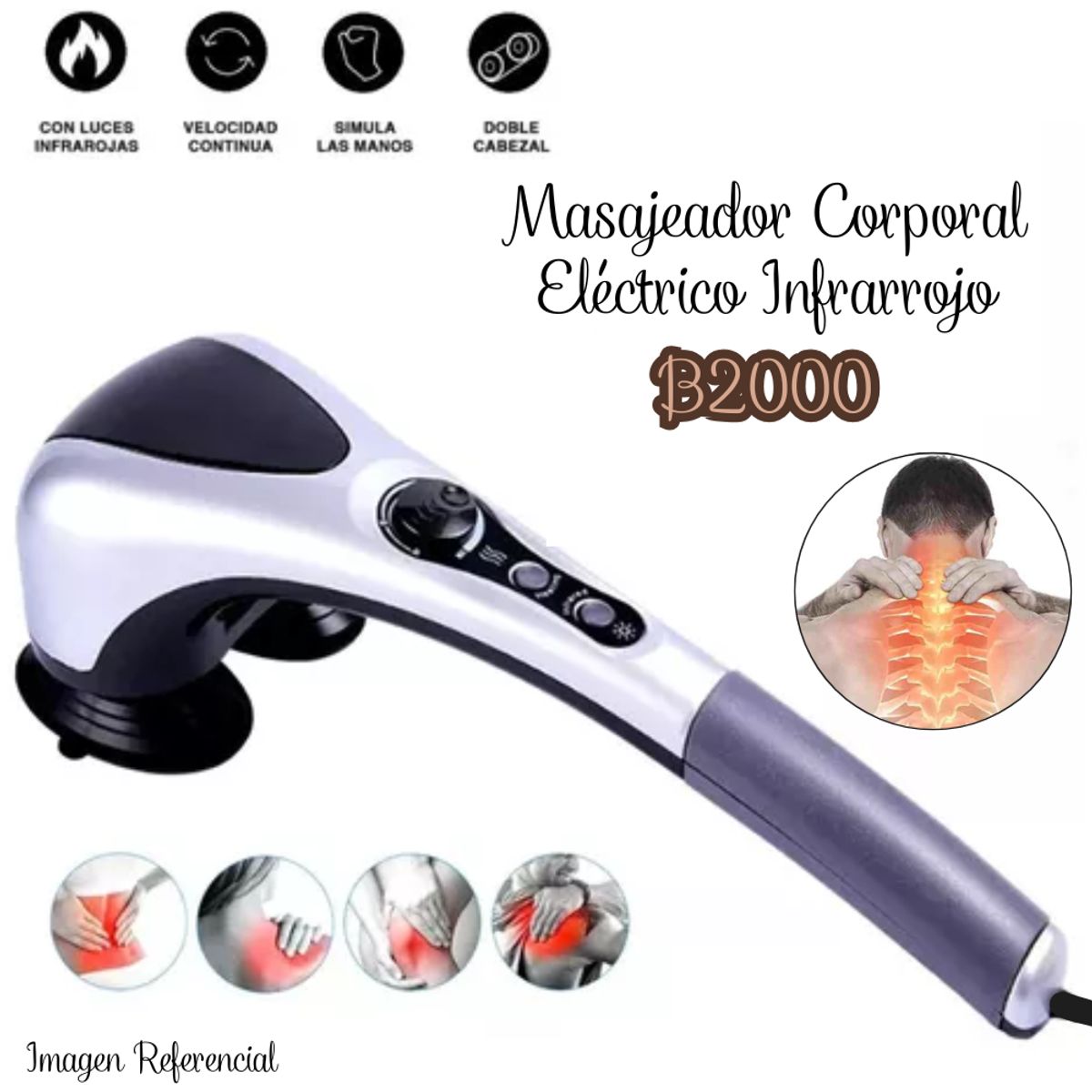 GENERICO - Masajeador Corporal Eléctrico Con Infrarrojo B2000