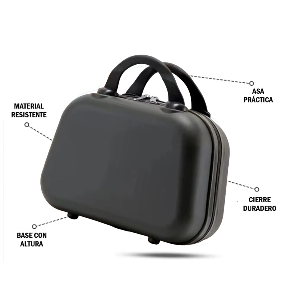 GENERICO - Mini maleta de viaje neceser de cosméticos - 29x22x15 cm