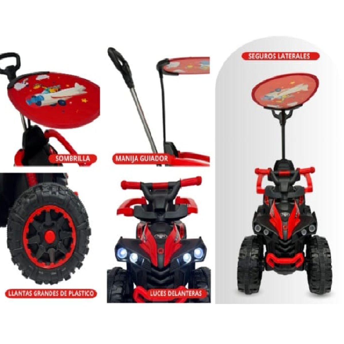 STOKKER BABY - Correpasillo Terra con USB, Bluetooth Sonido  -Rojo