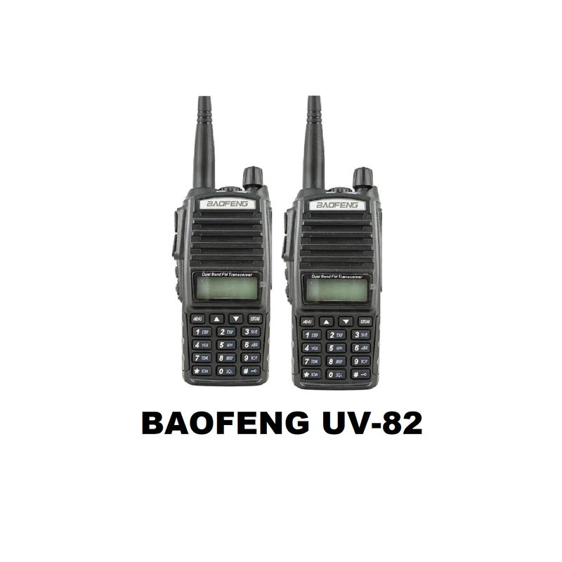 BAOFENG - Par De Walkie Talkie Baofeng UV-82 Con Pantalla Digital y teclados