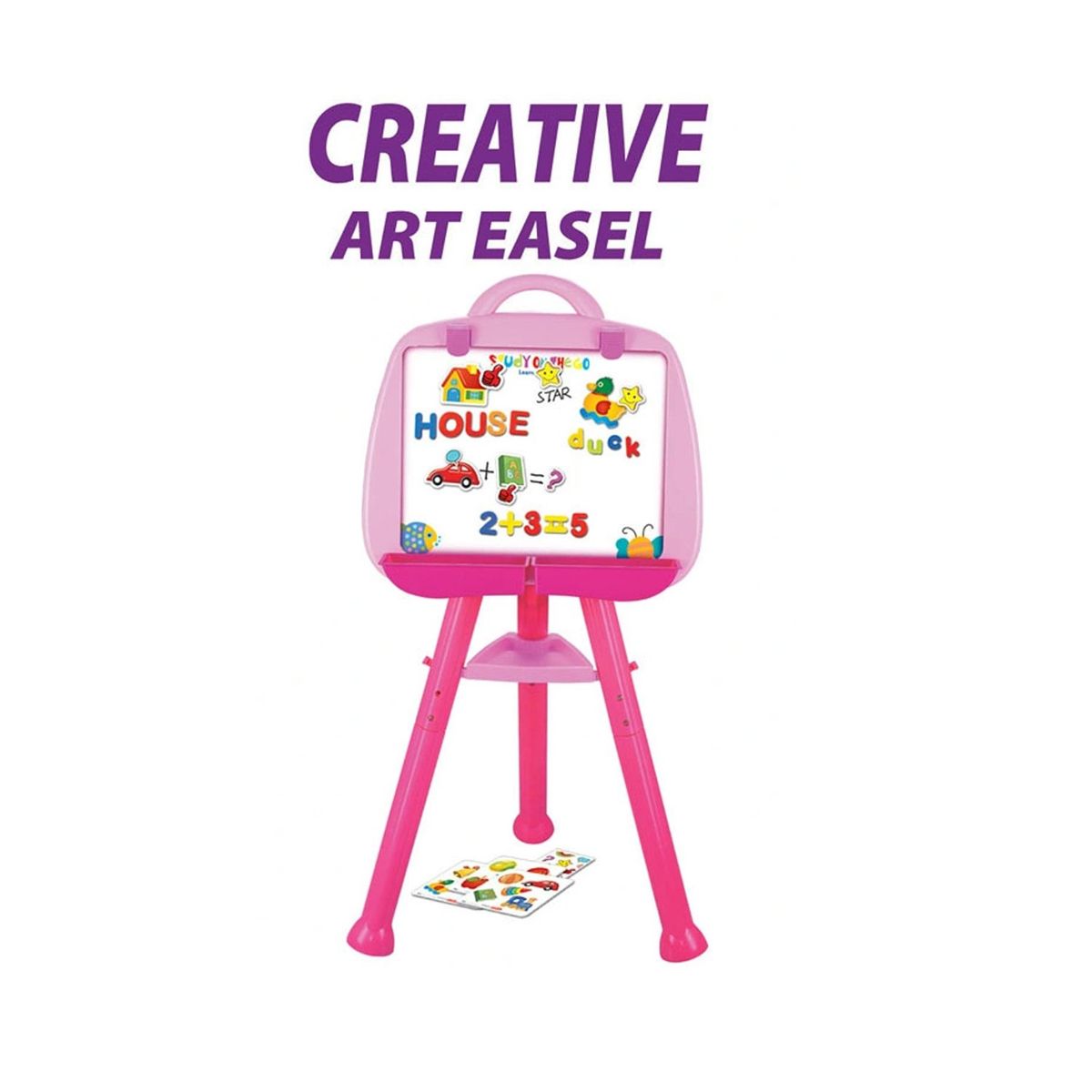 GENERICO - Pizarra de Aprendizaje con Caballete Rosado