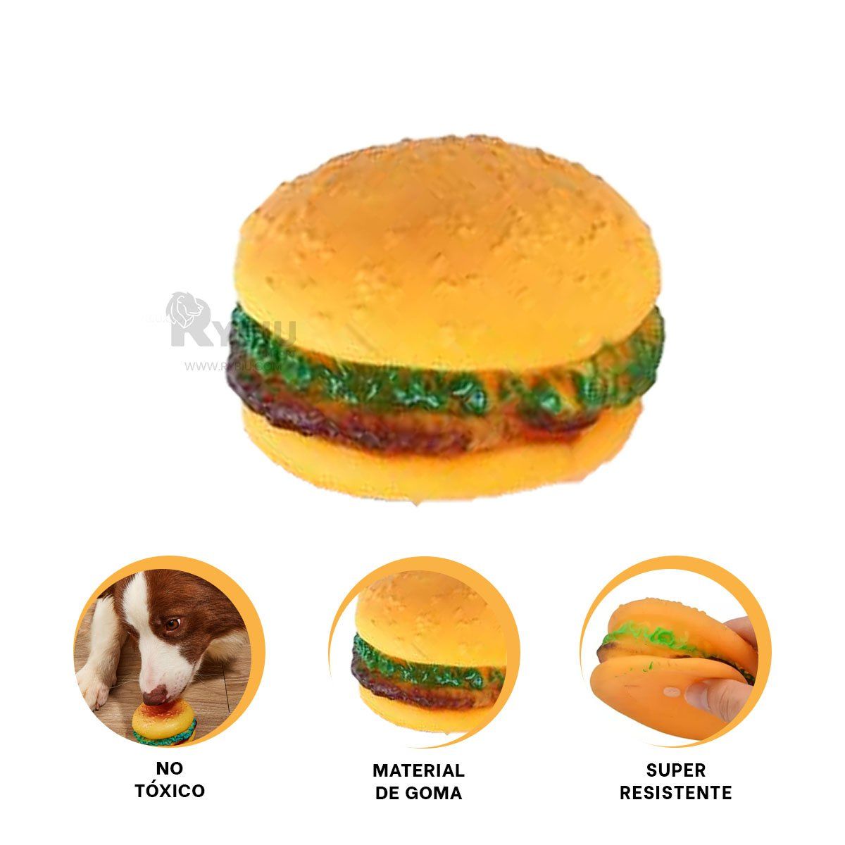 RYBIU IMPORT - Juguete para Mascotas en Tono Amarillo Y+Papel de Regalo