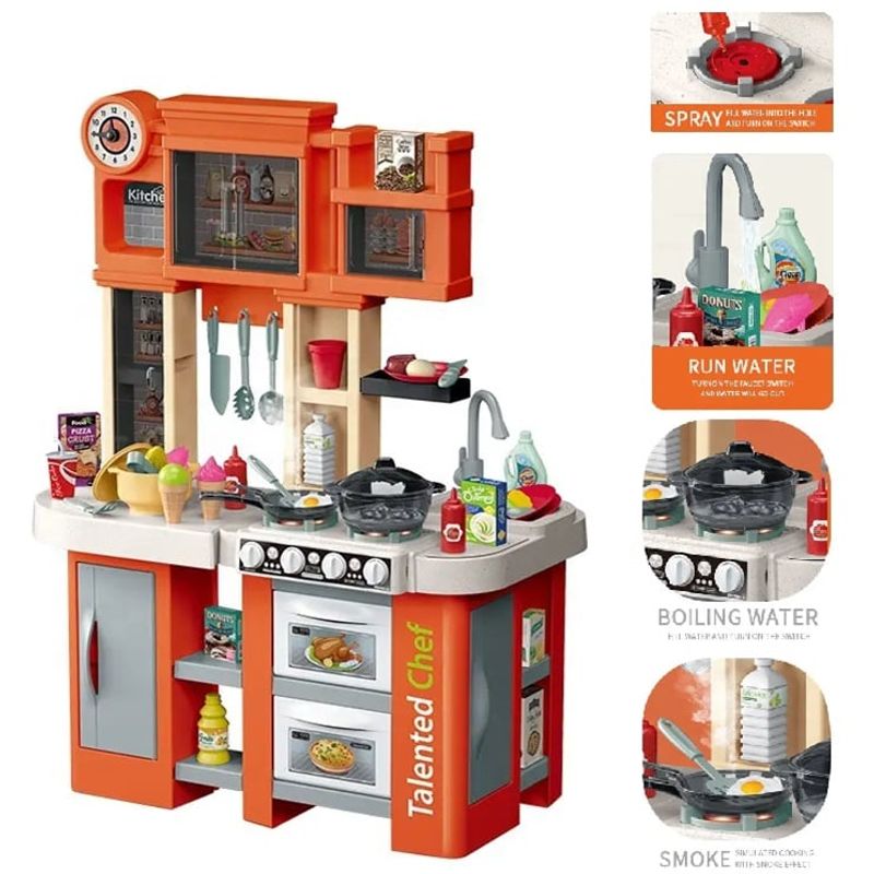GENERICO - Cocina infantil Mini Chef con sonido de vapor 58pcs