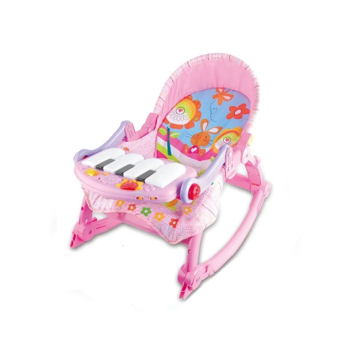 GENERICO - Silla Mecedora Musical con piano 3 en 1 Rosado