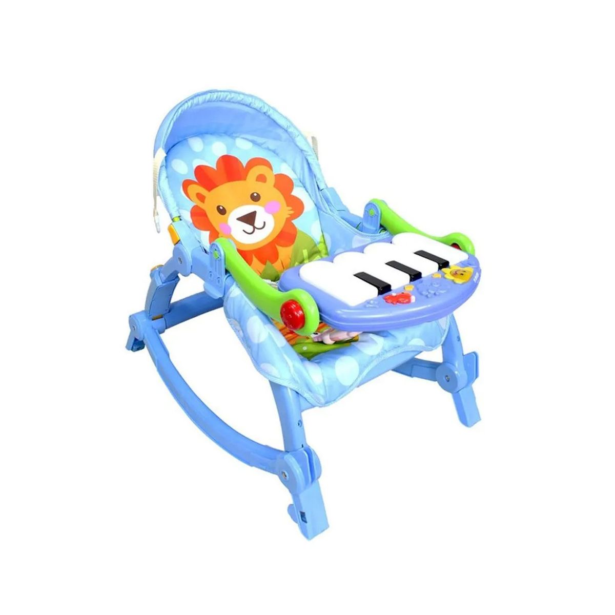 GENERICO - Silla Mecedora Musical con piano 3 en 1 Azul