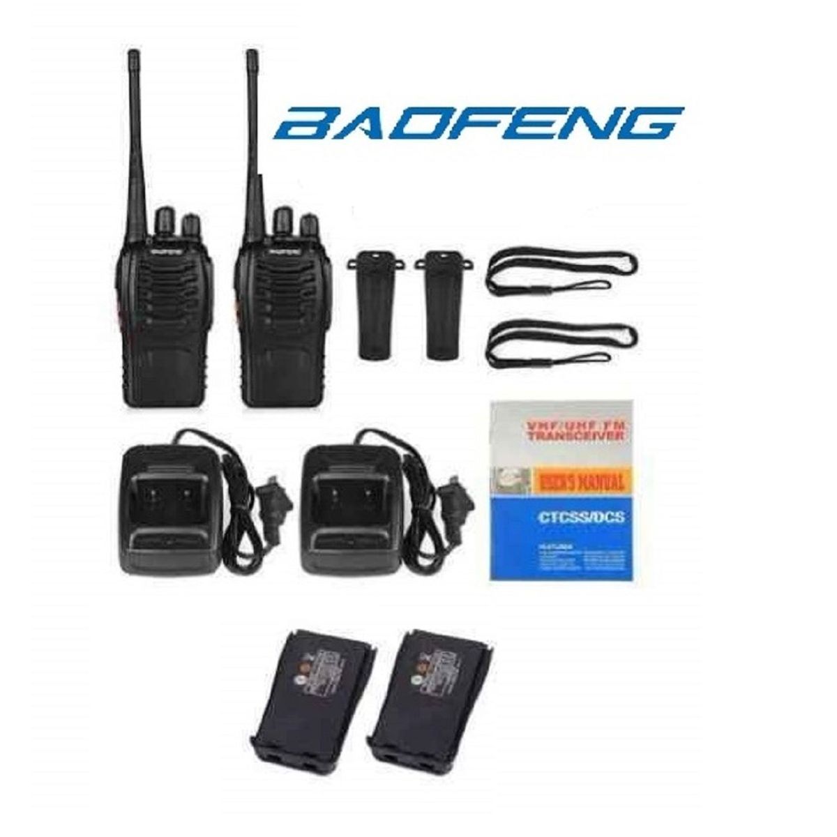 PREMIUM - Par de Walkie talkie radio bidireccional BF-888S BAOFENG Original