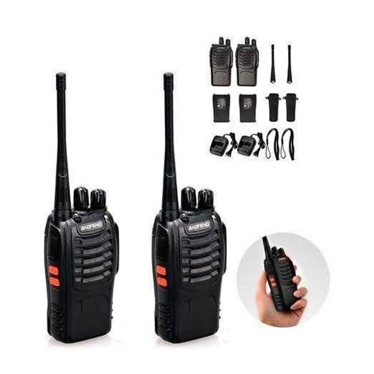 PREMIUM - Par de Walkie talkie radio bidireccional BF-888S BAOFENG Original