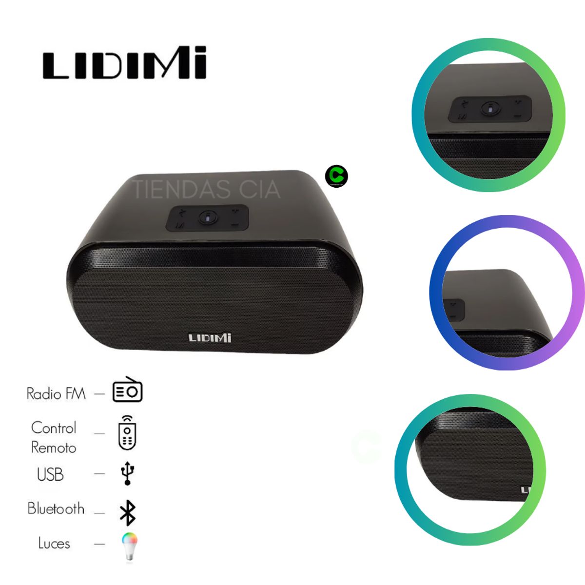LIDIMI - Parlante portatil  lidimi LD-S010 Bluetooth Recargable