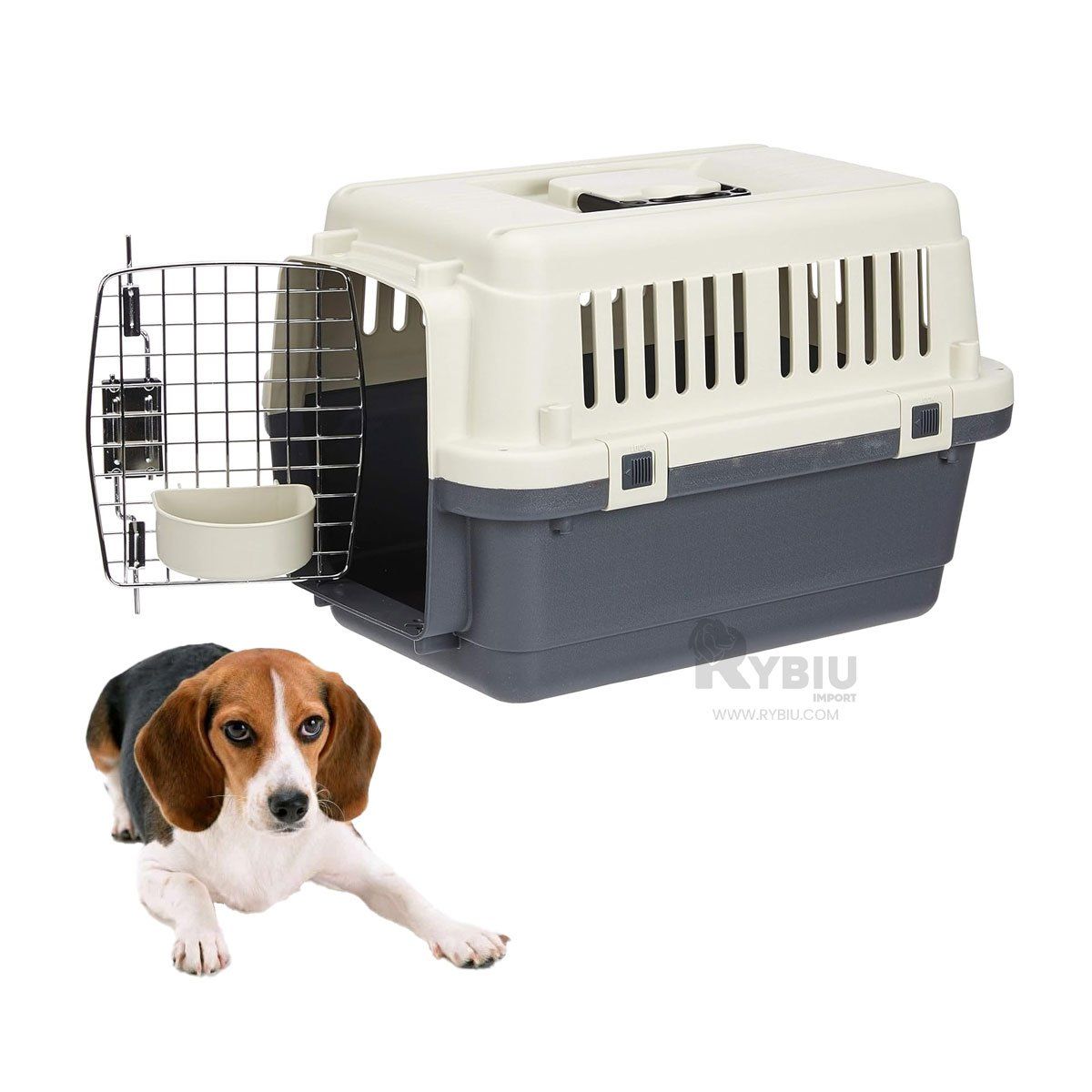 RYBIU IMPORT - Transportador Rigido L50 en Plomo Oscuro Y+Papel de Regalo