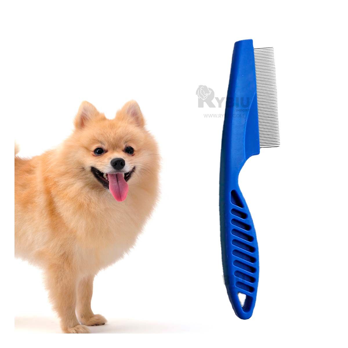 GENERICO - Peinilla de Pelaje Eficaz Color Azul Y+Ligas de Regalo