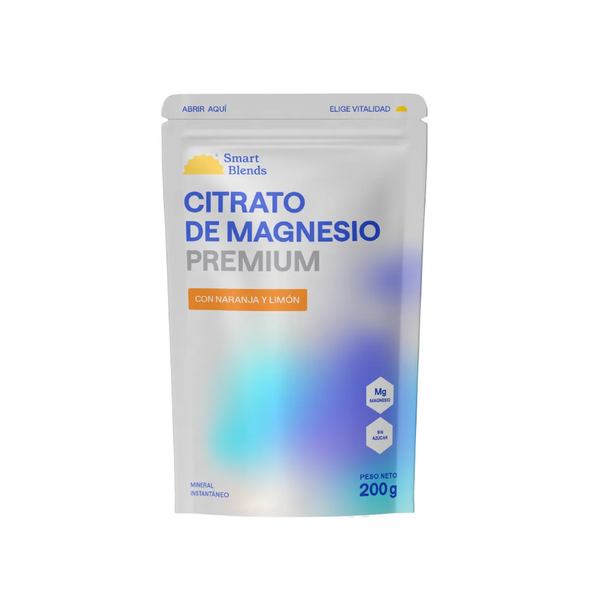 GENERICO - CITRATO DE MAGNESIO PREMIUM NARANJA Y LIMON SMART BLENDS 200GR