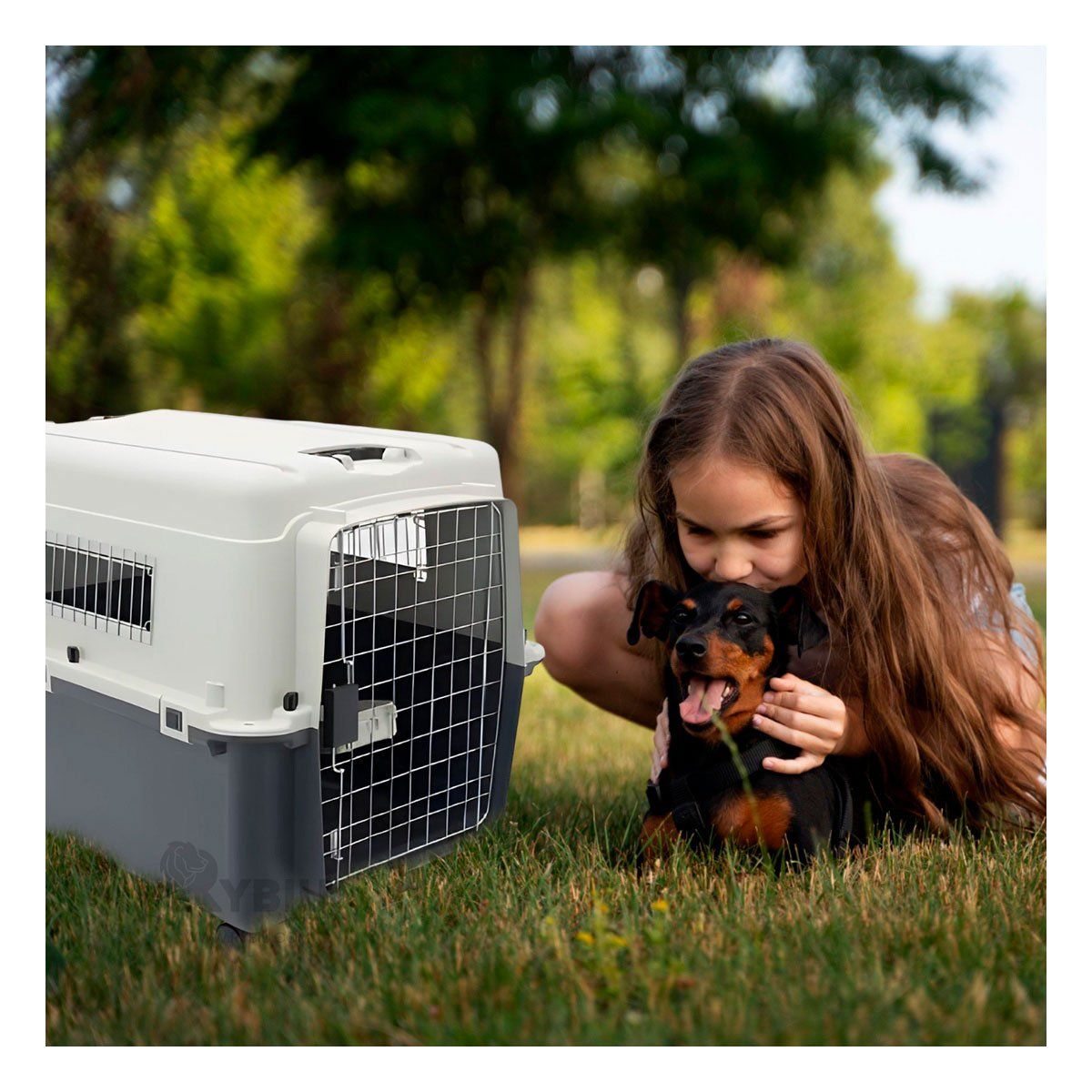 GENERICO - Contenedor Resistente de Mascota L80 Plomo Oscuro Y+Stickers