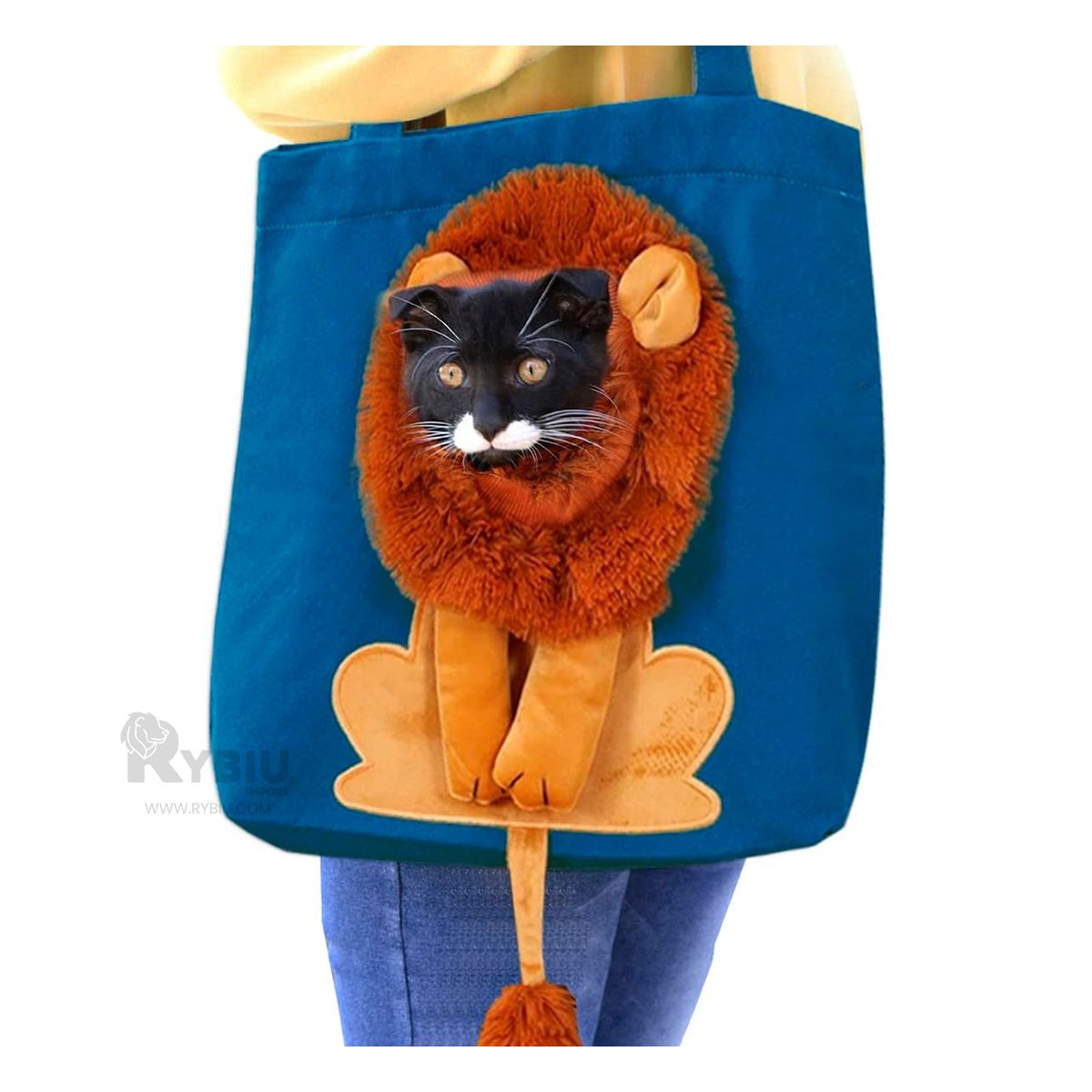 RYBIU IMPORT - Cartera de Paseo para Mascota Color Azul Y+Papel de Regalo