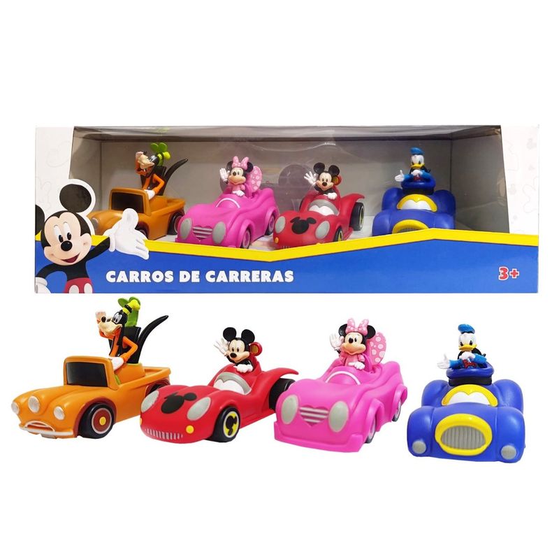 DISNEY - Juguete Set de Vehículos Mickey Mouse y sus Amigos 4pcs