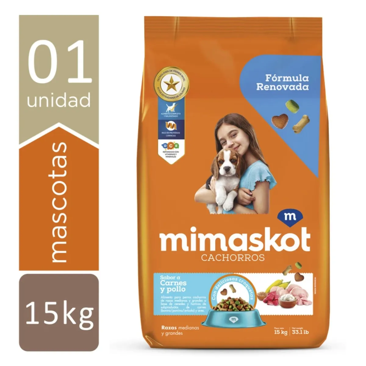 MIMASKOT - MIMASKOT CACHORROS RAZAS M/G CARNE Y CEREALES 15 KG