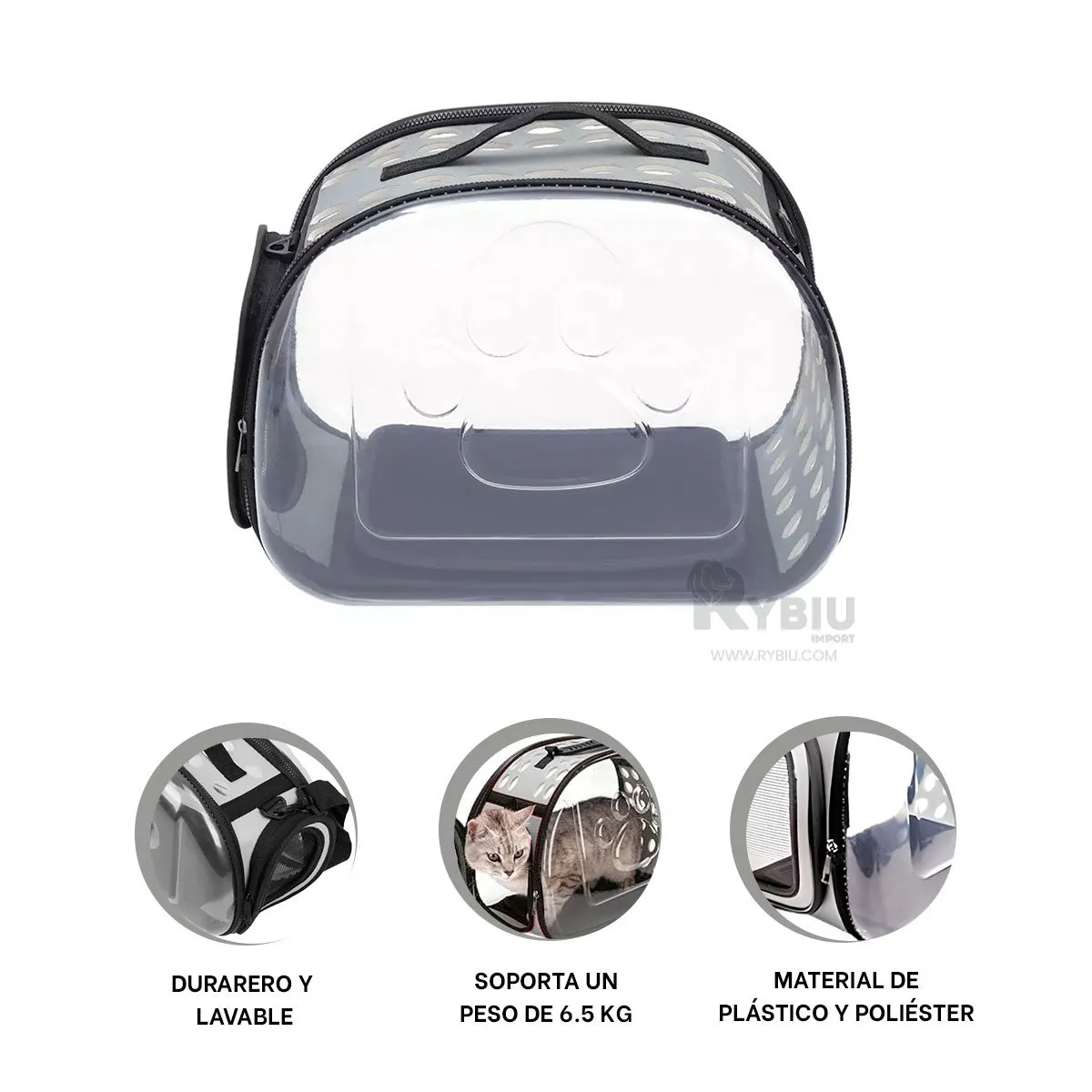 GENERICO - Maletin para Llevar Mascota en Plomo Y+Envoltorio de Regalo