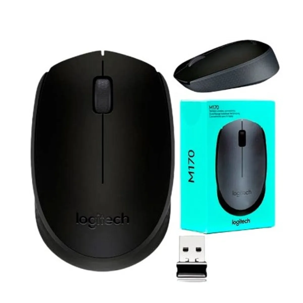 LOGITECH - Mouse Logitech M170 Inalámbrico Negro