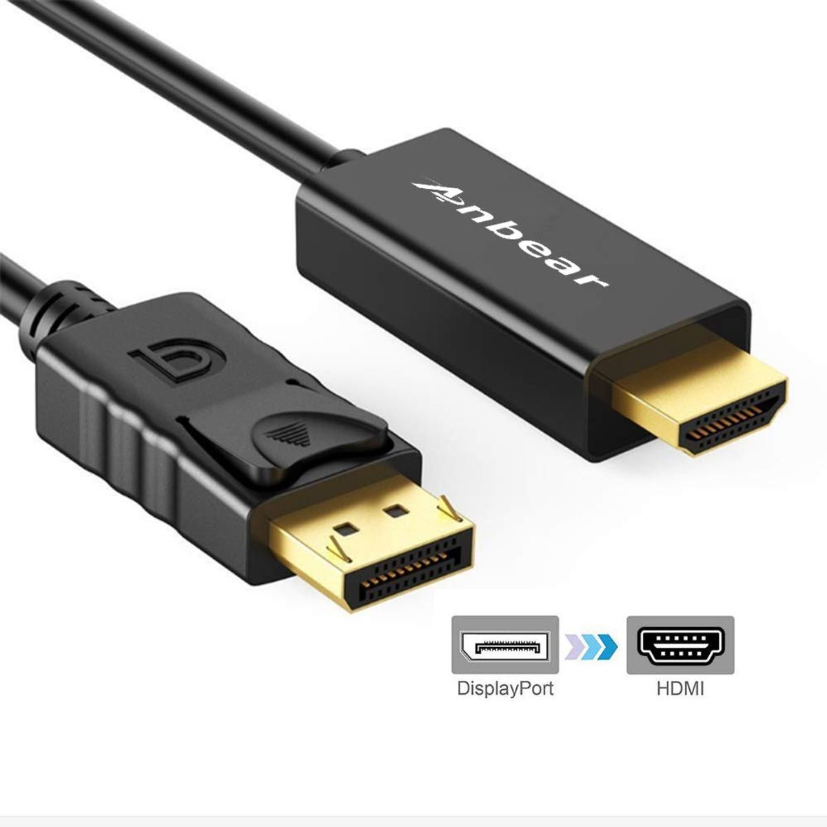 GENERICO - Cable Displayport a HDMI 4K de 1.80 Metros